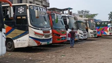 চাঁদাবাজি দরুন বরিশাল-ঝালকাঠি বাস বন্ধ, যাত্রী ভোগান্তি চরমে...