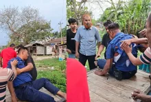 চলন্ত ট্রেন থেকে ছিটকে পড়লেন পুলিশ সদস্য, মাথায় ও বুকে গুরুতর আঘাত!