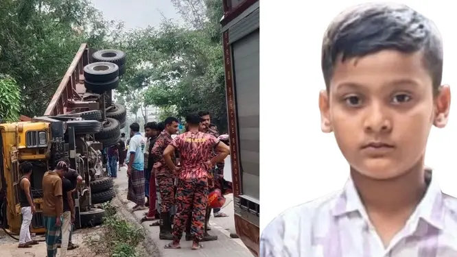 স্কুলে যাওয়ার পথে লরি উল্টে যা ঘটল... এলাকার মানুষের মন কাঁদিয়ে দিল