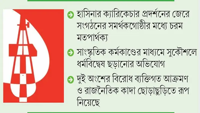দল ভাঙলো উদীচী! হাসিনার ক্যারিকেচার বিতর্কে যা ঘটল রাতের অন্ধকারে!