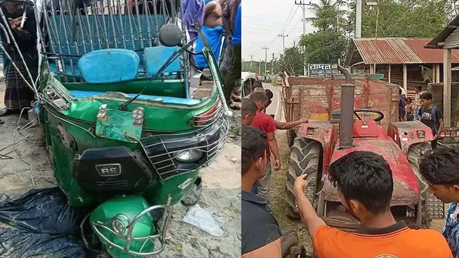 ফুলবাড়ীয়ায় লড়ি-অটোরিকশার ভয়ংকর সংঘর্ষে কলেজ শিক্ষকসহ নিহত ২, তোলপাড়